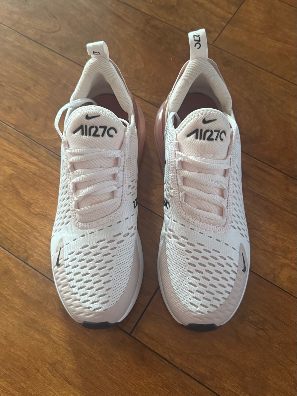 Nike Air Max 270 Women’s Sneakers - White with Pink Accents - Picture 4 of 9
